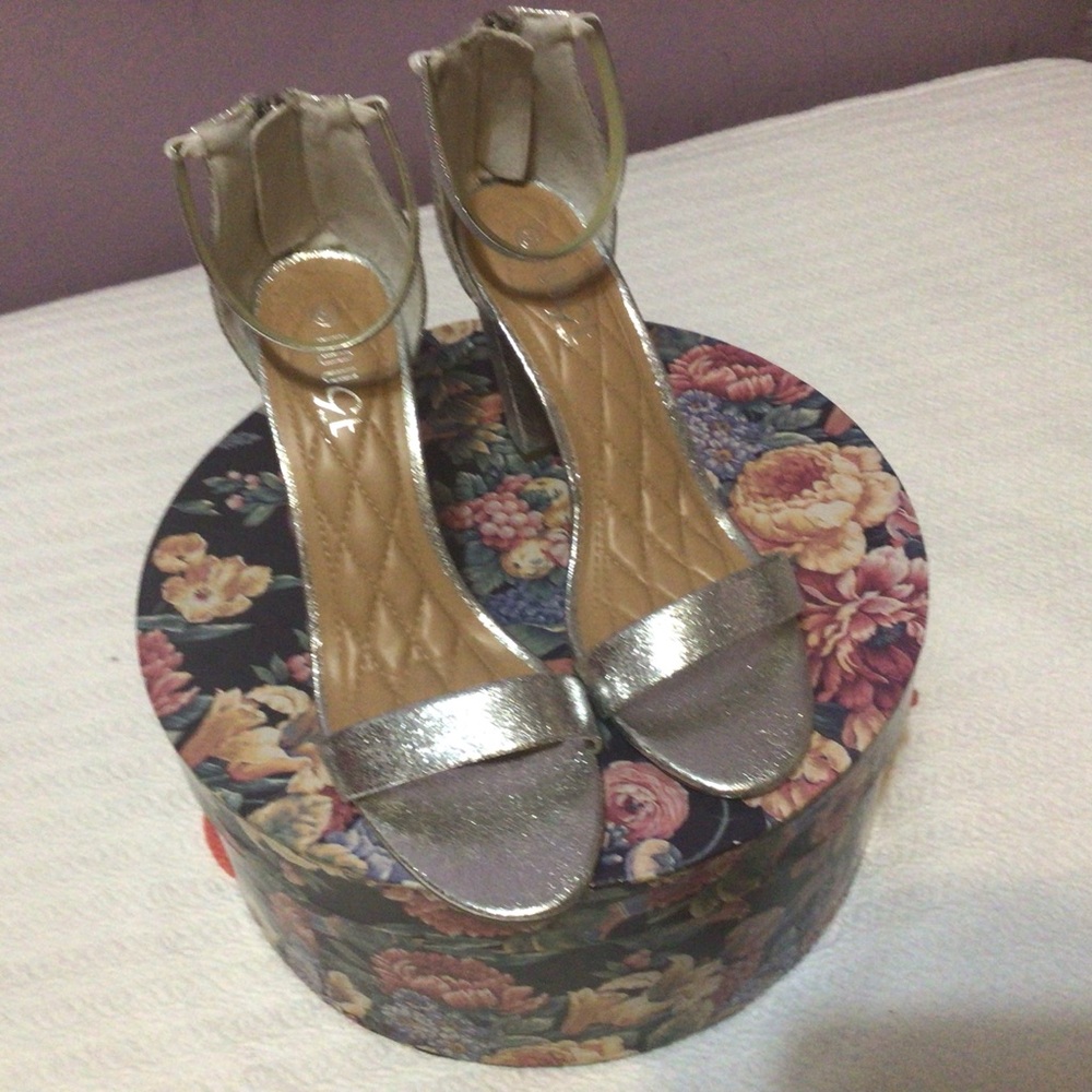 Ladies silver high heels